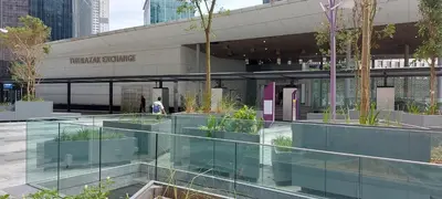 a view of a building with plants inside of it at Plaza Berjaya Apt Bukit Bintang With Foosball in Kuala Lumpur