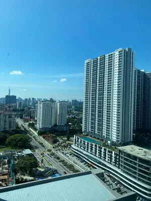 an aerial view of a city with tall buildings at M Centura Sentul in Kuala Lumpur