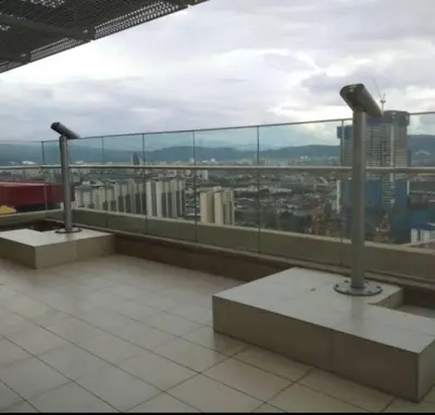 a view of a city from the top of a building at Sunway Velocity Suite link velocity mall in Kuala Lumpur
