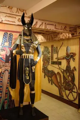a mannequin wearing a costume in a room with a wall at Fahrenheit88 - Egypt Theme Kuala Lumpur Bukit Bintang in Kuala Lumpur