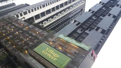 a rendering of a tall building with a pizza garage at Panoramic KLCC Lake view, M CITY Jalan Ampang in Kuala Lumpur