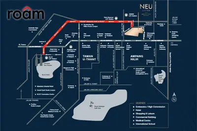 a map of the roman arena in berlin at Neu Suites Residence, Embassy Row in Kuala Lumpur