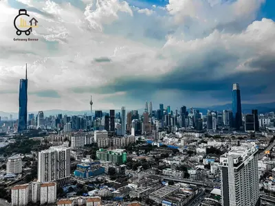 an aerial view of a city with tall buildings at 1 min to KL Tallest Residence Heart of Klang Valley in Kuala Lumpur