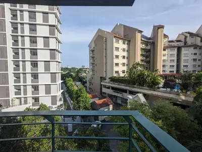 a view from the balcony of a building at Damansara Studio in Kuala Lumpur