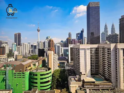 a view of a city skyline with tall buildings at 1 min to Pavilion KL Heart of Bukit Bintang by GBS in Kuala Lumpur