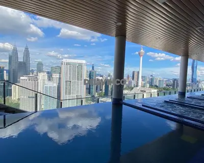 a view of the city from the observation deck of a skyscraper at The Luxe - 3 pax - KLCC View - Balcony at 27 floor in Kuala Lumpur