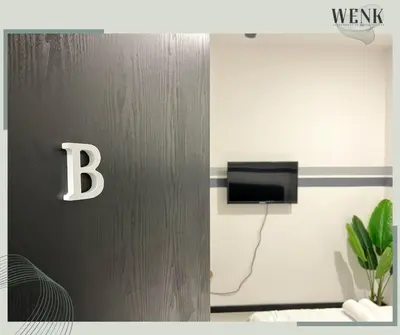 a room with a black door with a tv on the wall at Neu Suites @ 3rdNvenue 003 in Kuala Lumpur