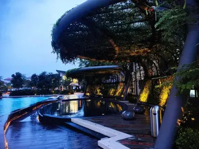 a swimming pool in the middle of a resort at M Centura Sentul 2 bedrooms with pool in Kuala Lumpur