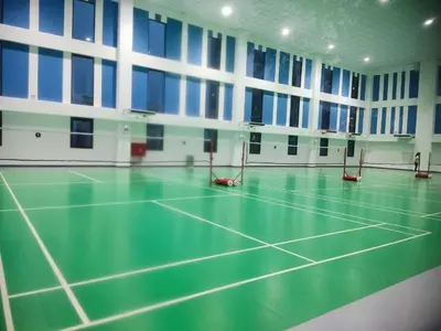 an empty tennis court in a large building at M Centura Sentul 2 bedrooms with pool in Kuala Lumpur