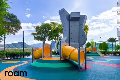 a water park with a slide and a rock wall at Datum Jelatek Sky Residence Kuala Lumpur, Roam in Kuala Lumpur