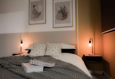 a bedroom with a bed with two books on it at The Gallery @ Pano Jln Ipoh -MRT. S/Check-In. Free Parking in Kuala Lumpur