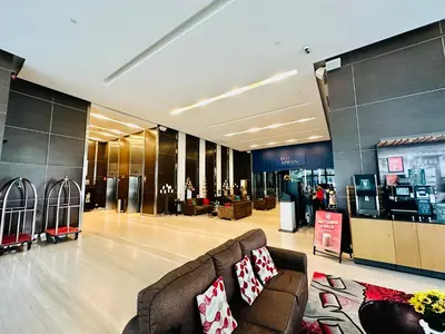 a lobby with a couch in the middle of a store at One Bukit ceylon @ Bukit Bintang City Centre in Kuala Lumpur