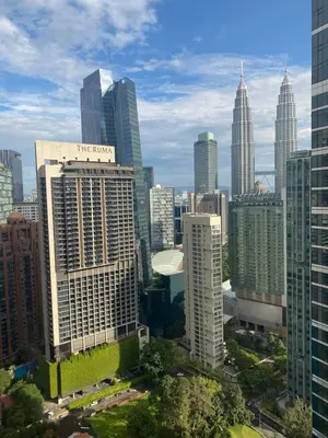 a view of a city skyline with tall buildings at 8 Kia Peng Suites KLCC by Luna in Kuala Lumpur
