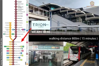 a graph of a subway station with a train in it at Trion Kuala Lumpur by Five Senses in Kuala Lumpur