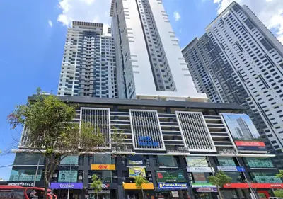 a building in a city with tall buildings at KL 9Pax 10Mins to Sentul LRT, Batu Caves, MCD (Zena Suites) in Kuala Lumpur