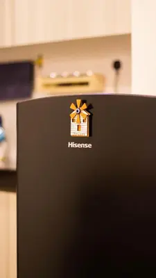 a close up of the back of a laptop computer at KL 9Pax 10Mins to Sentul LRT, Batu Caves, MCD (Zena Suites) in Kuala Lumpur