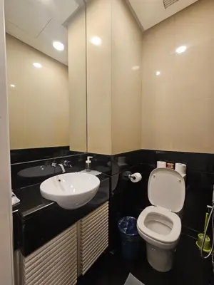 a bathroom with a toilet and a sink at Luxurious Apartment St Mary Residences Resort Style in Kuala Lumpur