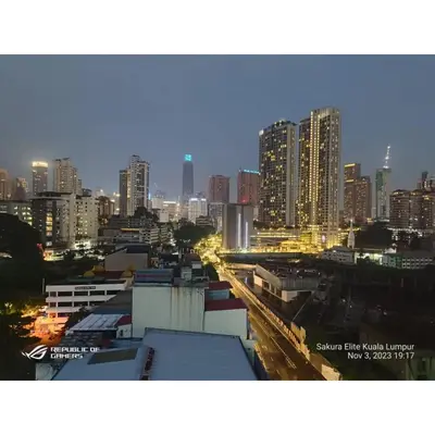 a city skyline at night with tall buildings at Sakura Elite Kuala Lumpur in Kuala Lumpur