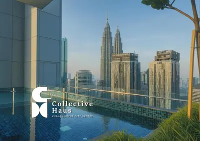 a view of the kuala lumpur city centre from a building at Royce Residence KLCC Kuala Lumpur by Collective Haus in Kuala Lumpur