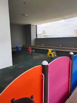 an empty room with colorful childrens toys in it at Elisa Sentrio Pandan Suites in Kuala Lumpur