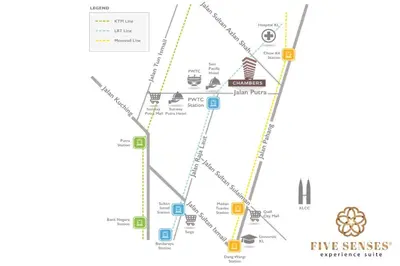 a map of the five senses experience map at Chambers Signature Suites, Kuala Lumpur in Kuala Lumpur
