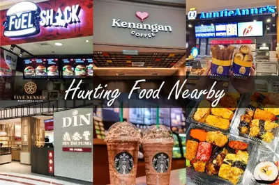 a collage of photos of a food store at Scarletz Signature Suites, KLCC in Kuala Lumpur