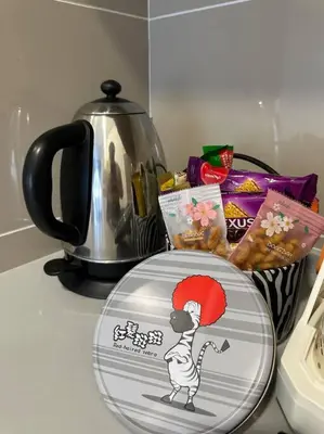 a plate with a dog on it sitting on a counter at Trion KL Family Condotel TRX KLCC MRT in Kuala Lumpur