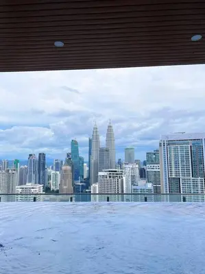 a view of a city skyline from a building at 3PX Suite @Colony Near Quill City Mall&Monorail in Kuala Lumpur