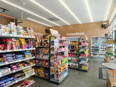 a grocery store store aisle with food and drinks at RC Residences @ Sungai Besi Homestay by Birdy Stay in Kuala Lumpur