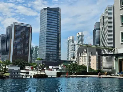 a view of a city with tall buildings at Premier 2BR Suites, Dua Sentral in Kuala Lumpur