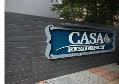 a sign for a casa restaurant on a wall at 09-7 Sweet Home-Casa Residency in Kuala Lumpur