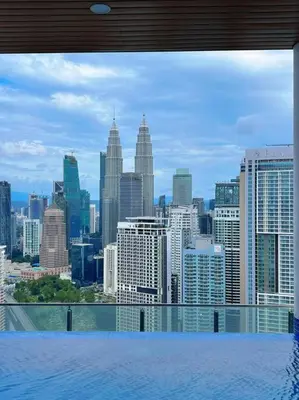 a view of a city skyline from a building at 7PX 2BR Family Gathering Loft @ Colony, Near Quill City Mall & Monorail in Kuala Lumpur