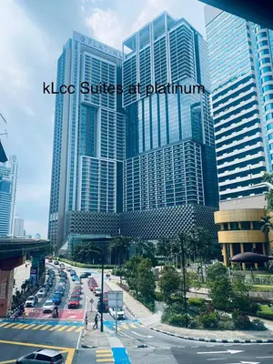 a view of a city with tall buildings at KLCC Suites at Platinum in Kuala Lumpur