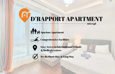 a bedroom with a sign that reads transport apartment at D'Rapport Residence KL by manatidur in Kuala Lumpur