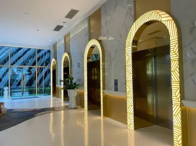 a lobby with an elevator in a building at Arte Mont Kiara_Publika_Solaris in Kuala Lumpur