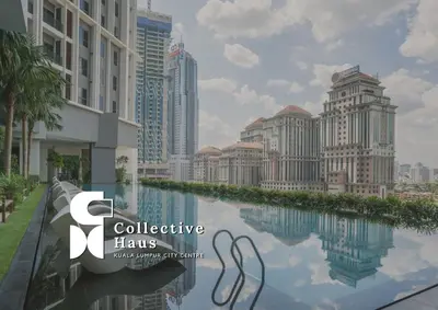 a rendering of a city skyline with buildings at The Mews KLCC Kuala Lumpur by Collective Haus in Kuala Lumpur