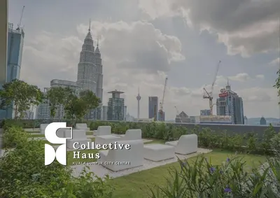 a rendering of a view of a city with buildings at The Mews KLCC Kuala Lumpur by Collective Haus in Kuala Lumpur