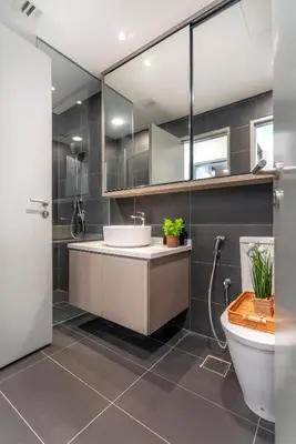 a bathroom with a sink and a toilet at Novo Ampang by COBNB near Gleneagles in Kuala Lumpur