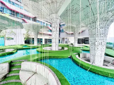 an architectural rendering of a building with a pool at Arte plus by 3BR sweet home in Kuala Lumpur