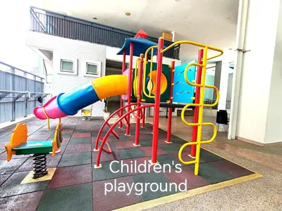 a childrens play ground with a colorful playground at 9 Bukit Bintang 5 minutes to Alor Street Seri Bukit Ceylon 2R2B 8 pax in Kuala Lumpur