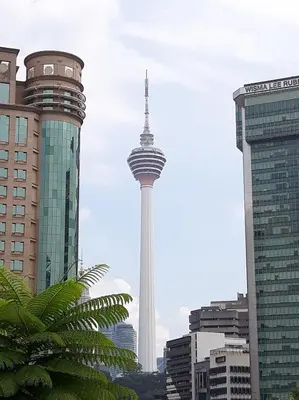 a view of the space needle in a city at VintageHome Lalaport Casa Mutiara Bukit Bintang by Scape Stay in Kuala Lumpur