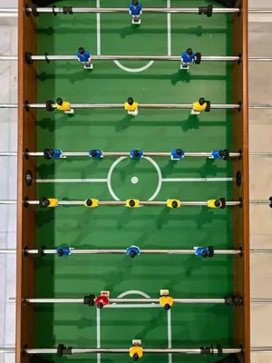 a view of a soccer field with many soccer equipment at KL Secret Karaoke Private Pool Villa in Ampang