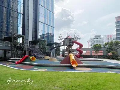 a playground in a park in a city at Sunway Velocity Two By Awesomestay in Kuala Lumpur