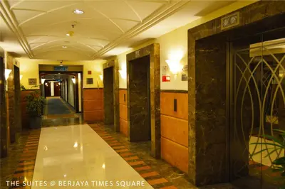 a hallway of a building with a hallway at The Suites at Times Square KL by Robinsons in Kuala Lumpur
