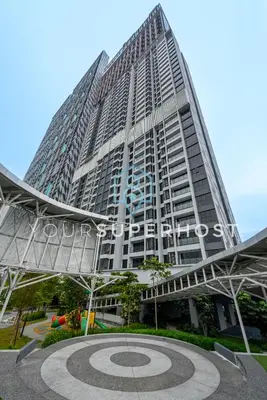 a large building with a sign in front of it at Trion@KL by YourSuperhost in Kuala Lumpur