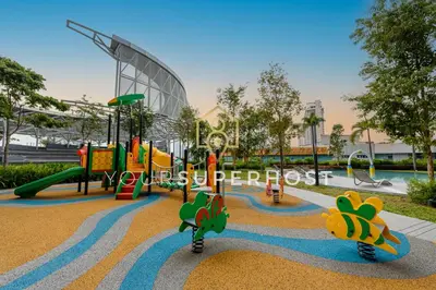 a playground in a park with a slide at Trion@KL by YourSuperhost in Kuala Lumpur