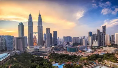 a view of a city with tall skyscrapers at M HOTEL - Medan Tuanku Near MARA in Kuala Lumpur
