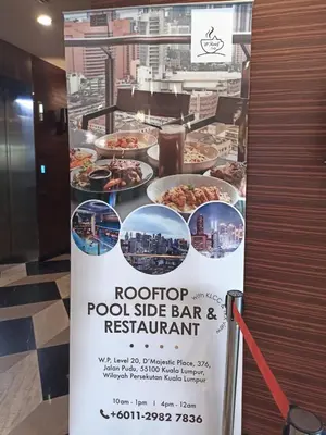 a sign for a roodipoproll side bar and restaurant at D'Majestic Place in Kuala Lumpur
