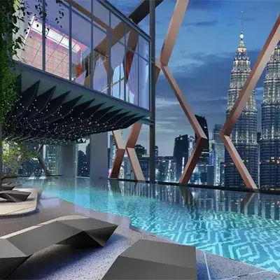 Borderless Swimming Pool - Invincible Twin Towers View - Free WiFi