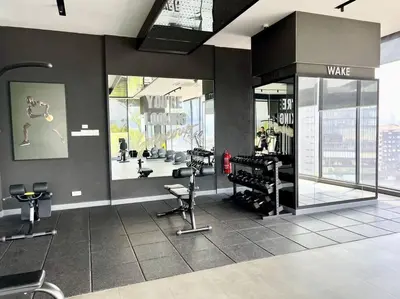 a gym with exercise equipment in a building at ContiNeW Pudu nr Ikea Cheras 2Br-6pax-1park-Wi-fi in Kuala Lumpur